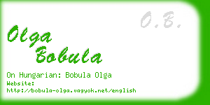 olga bobula business card